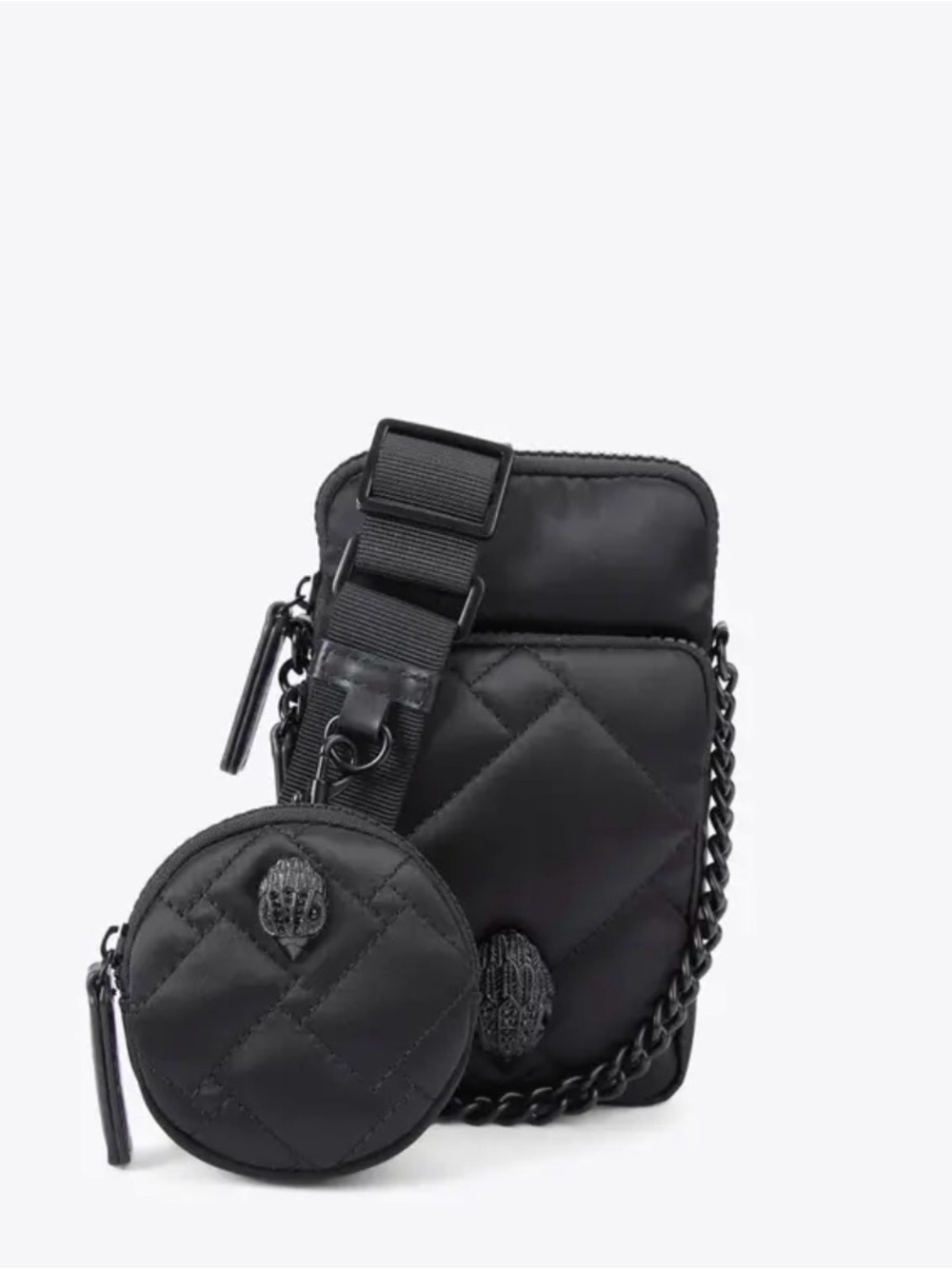 Kurt Geiger Recycled black phone cross body bag - Picture 6 of 6